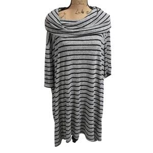 Lane Bryant Gray 3/4 Sleeve Oversized Tunic